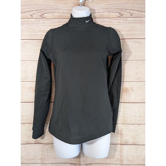 Nike Tops - NIKE Fit Dry Women's Black Mock Turtle Neck Long Sleeve T Shirt ~ Sz m